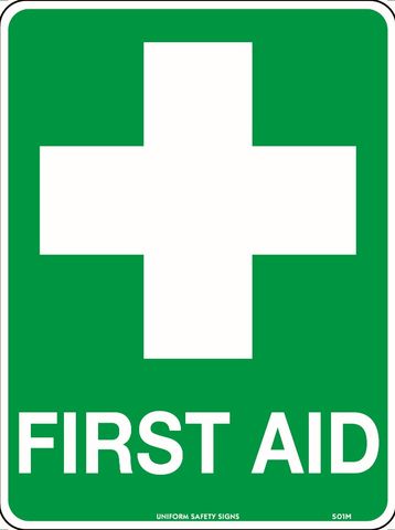 SIGN FIRST AID POLY 300X225MM