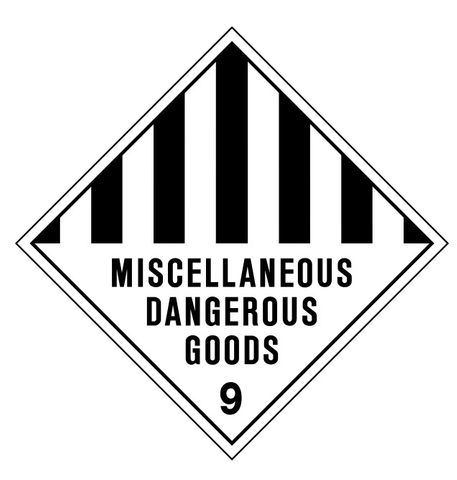 SIGN MISCELLANEOUS DANGEROUS 9  MTL 270X270MM