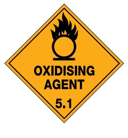 SIGN OXIDISING AGENT 5.1 MTL 270X270MM