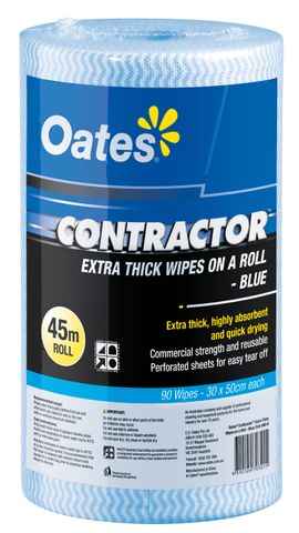 WIPES BLUE 300X500MM 90 SHEETS 45M ROLL
