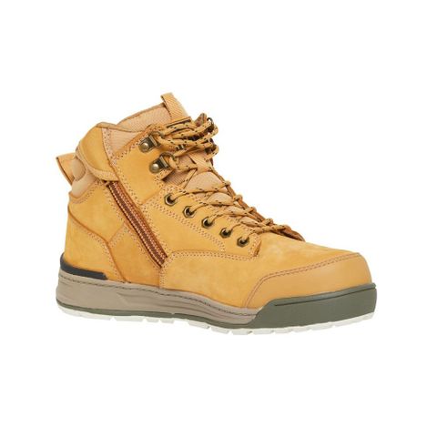 BOOT YAKKA 3056 L/U ZIP WHEAT UK10 (PAIR)