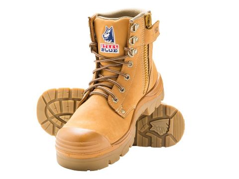 BOOT S/BLUE ARGYLE ZIP BUMP 332152 WHT 8.5 (PAIR)