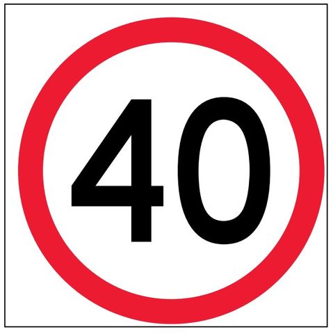 SIGN SPEED 40KM CFLT 600X600MM CL1