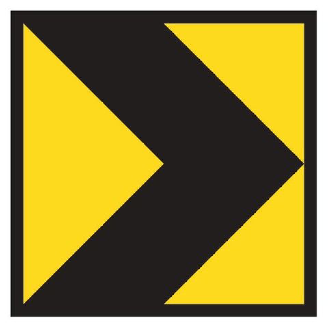 SIGN CHEVRON CFLT 600X600MM CL1