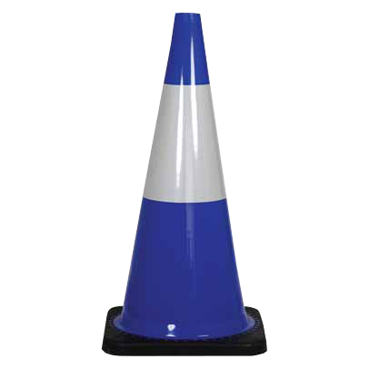 CONE TRAFFIC BLUE REFLECT 700MM