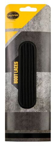 LACES SHOE BLACK OLIVER 125CM (PAIR)