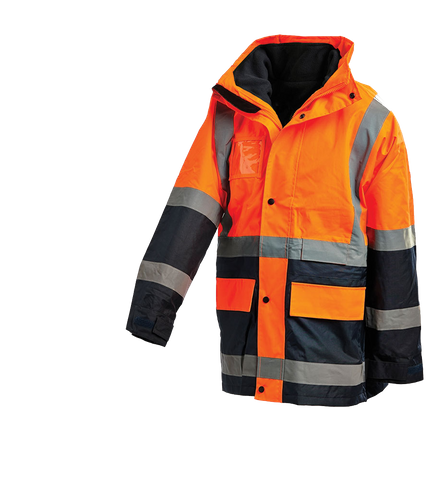 BISLEY 5 IN 1 JACKET ORANGE/NAVY