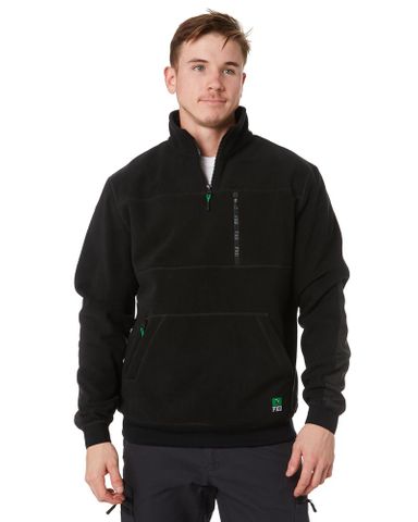 JUMPER FLEECE 1/4 ZIP FXD WF-2 BLACK LGE