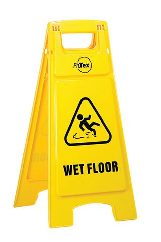 SIGN FLOOR STAND DOUBLE SIDED WET FLOOR