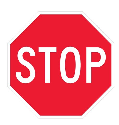 SIGN STOP OCTAGON ALUM 600X600MM CL1