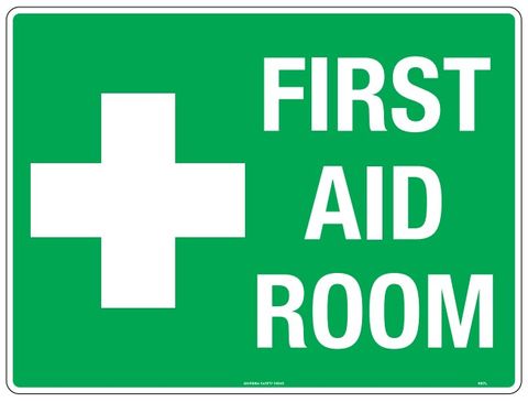 SIGN FIRST AID ROOM MTL 450X300MM