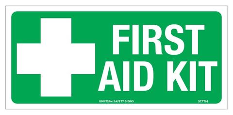 SIGN FIRST AID KIT MTL 450X180MM