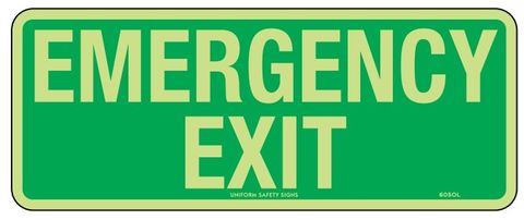 SIGN EMERGENCY EXIT POLY 450X180MM