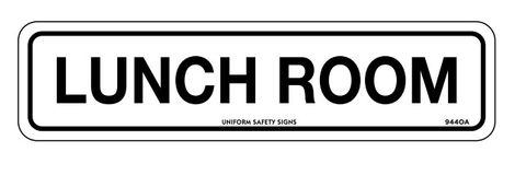 SIGN LUNCH ROOM POLY 450X180MM
