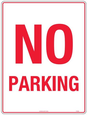 SIGN NO PARKING MTL 450X600MM