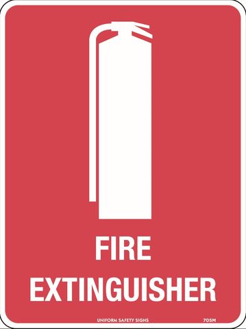 SIGN FIRE EXTINGUISHER POLY 300X225MM