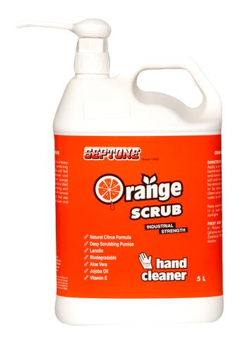 HAND CLEANER ORANGE SCRUB SEPTONE 5L