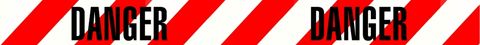 TAPE BARRIER 75MMX100M DANGER RED/WHITE (ROLL)