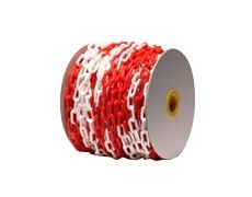 CHAIN PLASTIC RED/WHITE 6MMX25M PC6RW-R (ROLL)