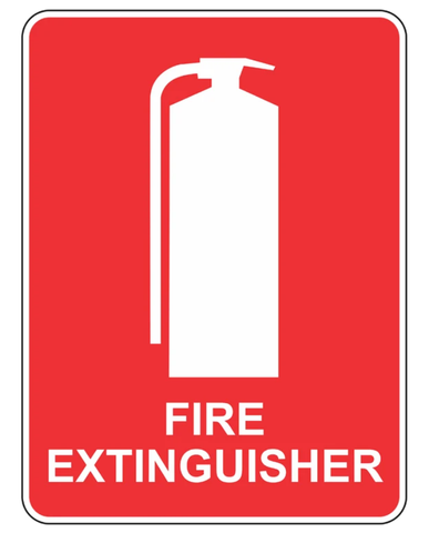 SIGN FIRE EXTINGUISHER POLY 225X150MM