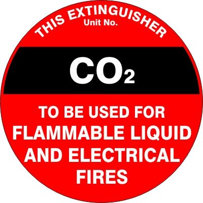 SIGN CO2 FIRE EXTINGUISHER POLY D200MM