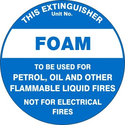 SIGN FOAM FIRE EXTINGUISHER POLY D200MM
