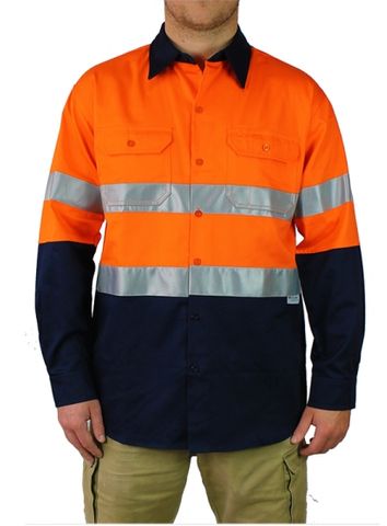 SHIRT DRILL T/INC REF LS O/N LGE