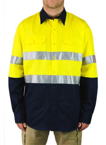 SHIRT DRILL T/INC REF LS Y/N 4XL