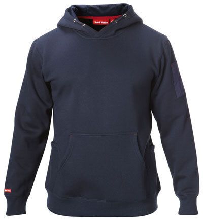 HOODIE FLEECE YAKKA FOUNDATION NAVY LGE