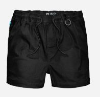 SHORT SHORT ELASTIC ELWOOD MENS BLACK SIZE 38