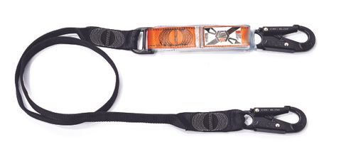 LANYARD SHOCK ABSORB WEB 2M SNAP HOOKS X 2 LINQ