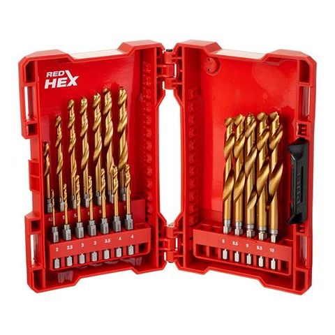 MILWAUKEE SHOCKWAVE� RED HELIX� TITANIUM 19 PC KIT