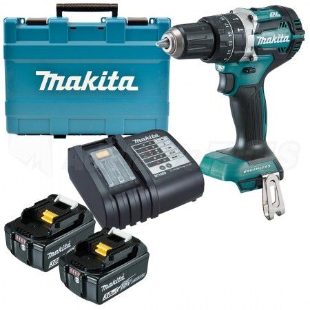 DRILL HAMMER/DRIVER 18V COMP DHP484SFE KIT (2 PCE)