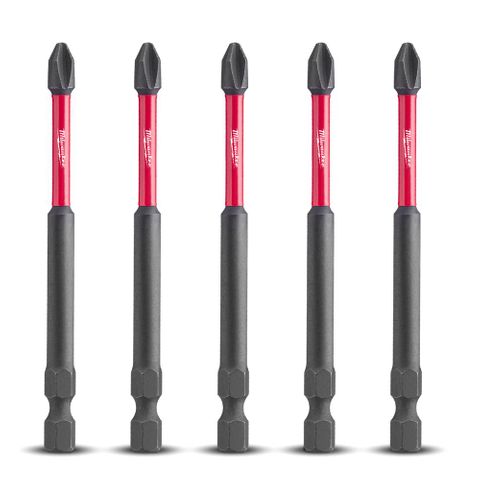 MILWAUKEE SHOCKWAVE� POWER BIT PHILLIPS 89MM 5PK
