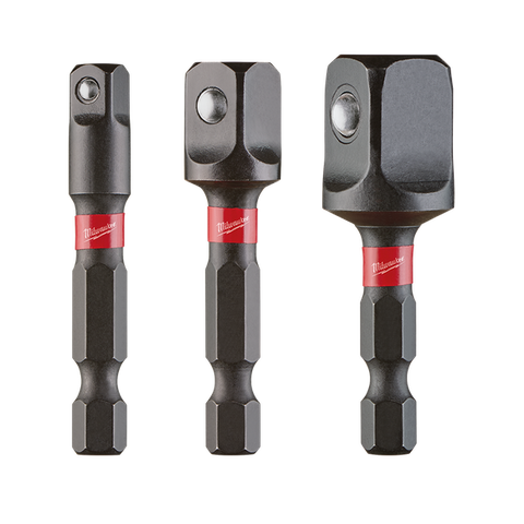 MILWAUKEE ADAPTER SET 1/4 & 3/8 & 1/2 SHOCKWAVE�