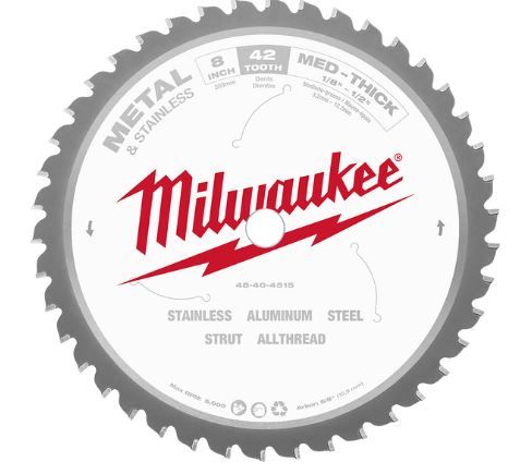 MILWAUKEE 203MM (8") 42T METAL MED-THICK CIRC SAW