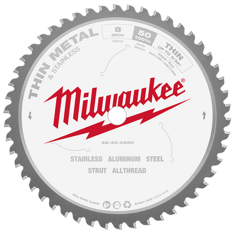 MILWAUKEE 203MM (8") 42T METAL CIRCULAR SAW BLADE