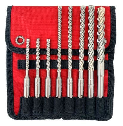 DRILL BIT SET MILW SDS + 4 CUT 49323555 (8 PCE)