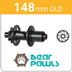 Rear Disc - 6 Bolt - 148mm - Cassette 8/11 - T/A 12mm - BOOST - Bear Pawl - Black - 94175