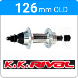 Rear 126mm - Screw On - Nutted - Silver - 93024A