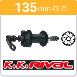 Rear Disc - 6 Bolt - 135mm - Screw On - Q/R - Black - 94385A - 94384A