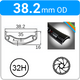 38.2mm OD - XM35 - DW - PJ - DS - TR - 32H - Black - 93229