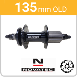 Rear Disc - 6 Bolt - 135mm - Nutted - Cassette 8/10 - Sealed- Black - 95968