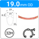 19.6mm OD - Race32 - 32H - Orange - 95547