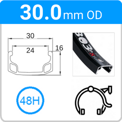 30.0mm OD - G/Y303 - 48H - Black - 93888
