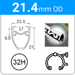 21.4mm OD - AT510 - DW - PJ - ME - TR - 32H - Silver - 96780