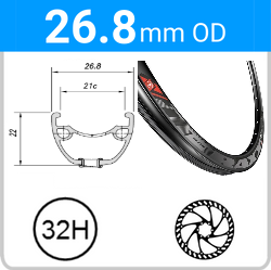 26.8mm OD - Mach1 Traxx - DW - SJ - DS - TR - SSE - 32H - Black - 97063A