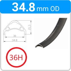 34.8mm OD - Jetset AE-30 - DW - SJ - TR - DS - 36H - Black - 97128 - 97130