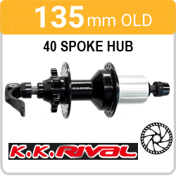 Rear Disc - 6 Bolt - 135mm - Cassette 8/10 - Sealed - Black - 94122A