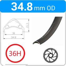 34.8mm OD - Jetset AE-30 - DW - SJ - TR - DS - 36H - Black - 97128 - 97130